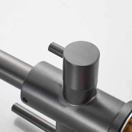 Смеситель для кухни с подключением фильтра воды Raffine F108T, оружейная сталь