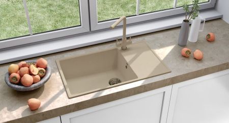 Кухонная мойка Ulgran Quartz Prima 860-03, десерт, артикул Prima 860-03