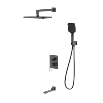 Душевая система для ванны и душа DQ Dortmund встраиваемая с изливом графит (DA1715606)