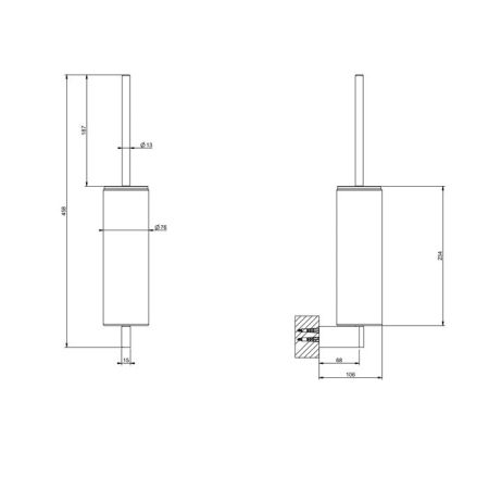 GESSI Origini Ершик настенный белый/Finox Brushed Nickel, артикул 66419#149