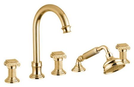 Смеситель на борт ванны с выдвижным душем и переключателем CEZARES OLIMP-BVD, артикул OLIMP-BVD-02-Sw