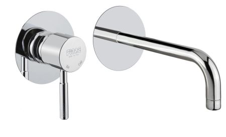 Fiore Xenon, встраиваемый в стену однорычажный смеситель для раковины, цвет матовое золото, артикул 44OZ7547