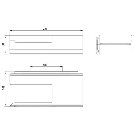 Emco Держатель бумаги Aura открытый слева, цвет черный, артикул 8500 134 01