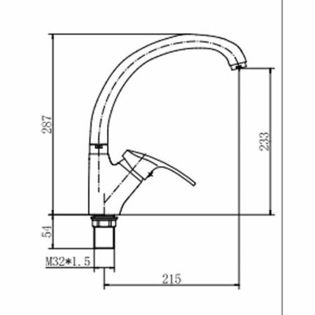 Смеситель для кухни FASHUN A4106-2, хром
