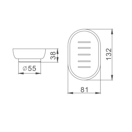 Мыльница Haiba HB751, белый