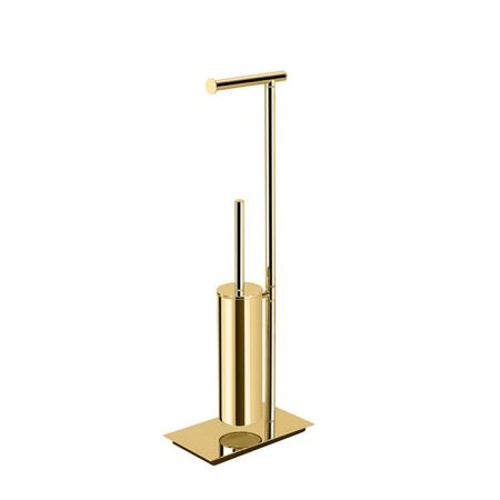 Colombo Square Стойка напольная с держателем т/б и ершиком, цвет: PVD золото матовое, артикул B9907.OM