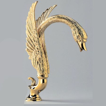 THG CYGNE Излив для ванны с переключателем, цвет полированное золото