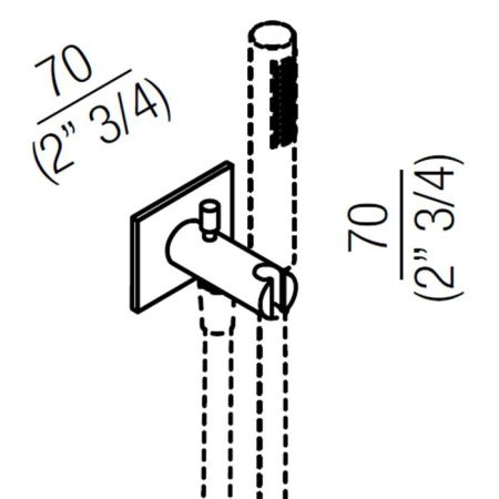 Agape Memory Держатель для ручного душа, с подключение воды, цвет: хром, артикул ARUB1073S