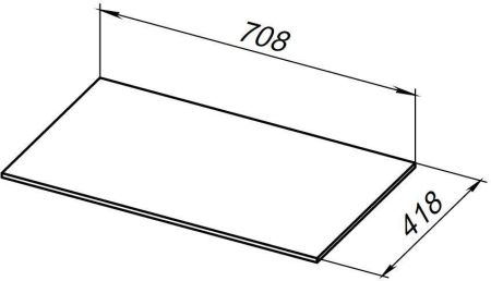 Столешница Allen Brau Liberty 75 1.330011.G графит, артикул 1.330011.G
