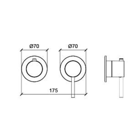 ALMAR Внешняя часть однорычажного смесителя с переключателем на 2-3 положения, цвет Copper Brushed PVD, артикул E180141.CO