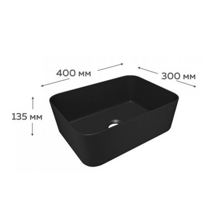 Раковина чаша Maretti UM13NS42-560, черная, артикул UM13NS42-560