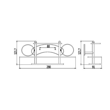 Стакан для ванной комнаты двойной D-Lin D213100, хром