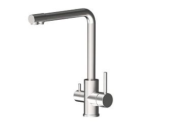 AQG DUO, смеситель для кухни с фильтром, цвет нержавеющая сталь
