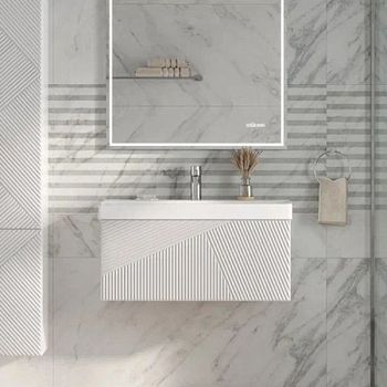 Тумба под раковину подвесная Velvex Edge tp.EDG.9696.80.1Y белый глянец, 80 см