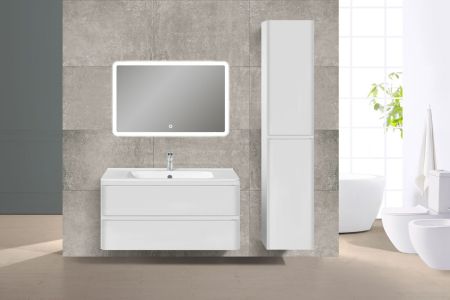 База под раковину Vico 1000 подвесная, 2 выкатных ящика soft close, G.White, артикул VMC-2V100GW