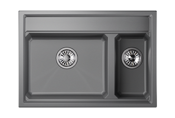 Кухонная мойка Granula 7302, АЛЮМИНИУМ
