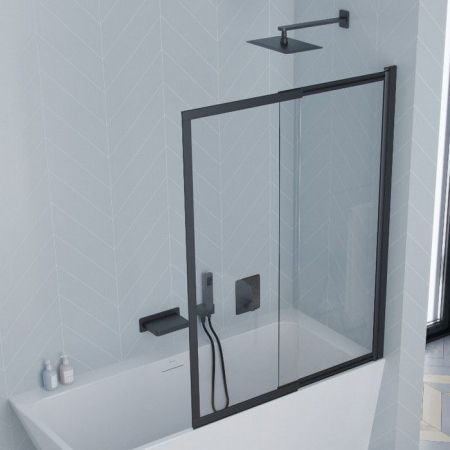 Термостатическая душевая система скрытого монтажа EXCELLENT Krotos AREX.SET.8046BL (черный мат)