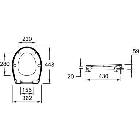 Сиденье для унитаза JACOB DELAFON PATIO E70021-00 (микролифт, дюропласт, белый), шт, артикул E70021-00