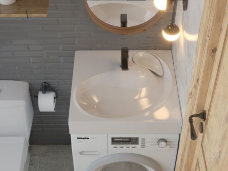 Раковина над стиральной машиной Бьянка 60*60 с кронштейнами