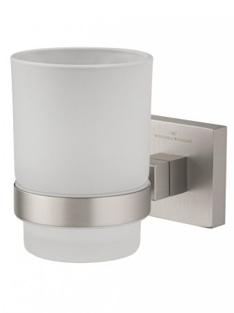 Стакан для зубных щеток с держателем WONZON & WOGHAND POLO, Брашированный никель (WW-8921-BN), артикул WW-8921-BN
