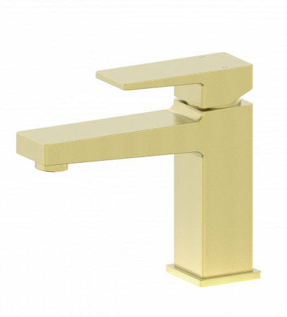 Смеситель для раковины WONZON & WOGHAND CUBE 2.0, Брашированное золото (WW-88018068-BG), артикул WW-88018068-BG