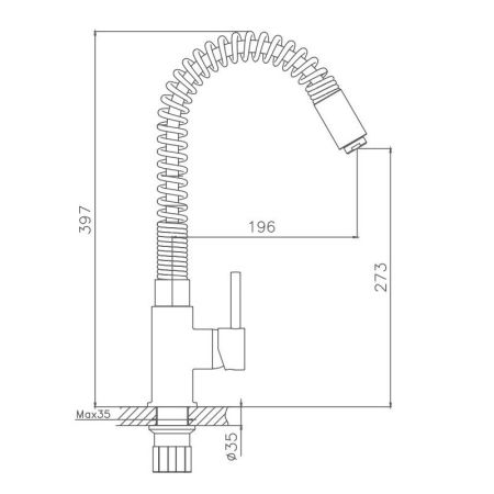 Смеситель для кухни Haiba HB71074, хром