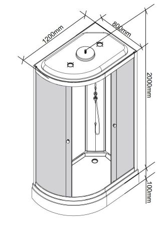 Кабина EC1231R душевая PARLY