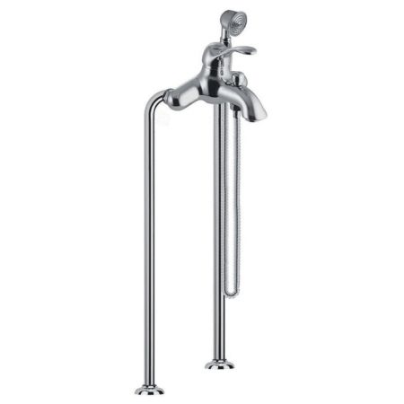 FIMA|Carlo Frattini Lamp Смеситель для ванны напольного монтажа, с душевым комплектом, цвет хром, артикул F3304/4CR
