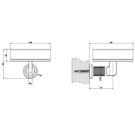 GESSI INCISO Мыльница настенная, цвет: белый/finox, артикул 58501#149