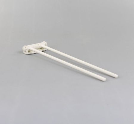 Stil Haus Hashi, полотенцедержатель двойной поворотный, цвет белый матовый, артикул HS16(24)