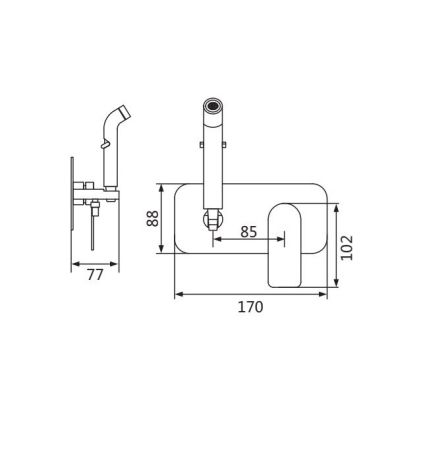 Гигиенический душ со смесителем Shevanik S4105C, белый