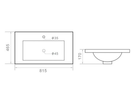 Раковина Orange 81 B03-800W Белая, артикул B03-800W