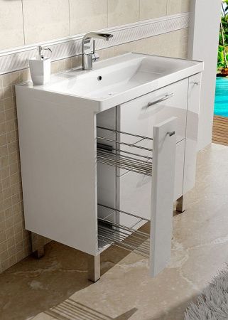 Тумба с раковиной SanVit Комфорт 90 kkomf090 в цвете Ral Розовый глянец Тумба с раковиной SanVit Комфорт 90 kkomf090 в цвете Ral Розовый глянец