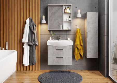 Тумба Onika Девис 65 подвесная, бетон чикаго (ум. Беверли 65)