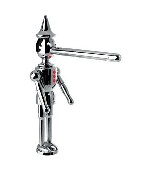 Emmevi Pinocchio, двухрычажный кухонный смеситель (излив 20,6 см), без донного клапана, цвет хром