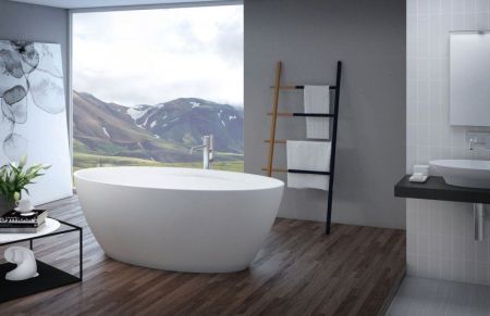 Накладная раковина из литьевого мрамора  CEZARES TITAN-OVAL, артикул TITAN-OVAL-62-41-13-LVB