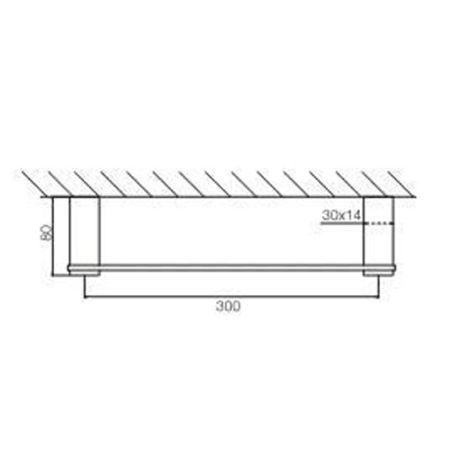 FIMA|Carlo Frattini Quadra Полотенцедержатель 300 мм., цвет хром, артикул F6020/30CR
