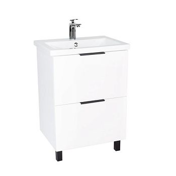 Тумба VIANT "Берлин" 2 ящика белая 444х570х820 под раковину .S-UM-MOD60/1 (MODUO 60) (VBER60MDBEL-T2Y)