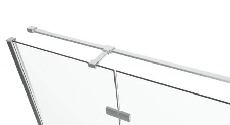 Душевой уголок Black&White Stellar Wind S701-900x900 радиальный профиль Серебристый хром стекло прозрачное, артикул 7019090