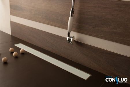 Душевой лоток Pestan Confluo Frameless Line 650 White Glass