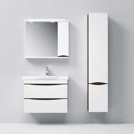 Зеркало со шкафом AM.PM Like 80 R M80MPR0801VF с подсветкой Белый/венге Зеркало со шкафом AM.PM Like 80 R M80MPR0801VF с подсветкой Белый/венге