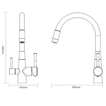 Смеситель для кухни с подключением к фильтру Savol S-L1806W-12, белый