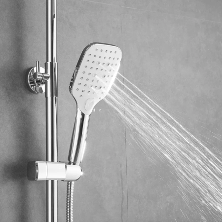Душевая система Shevanik S8136F, белый/хром