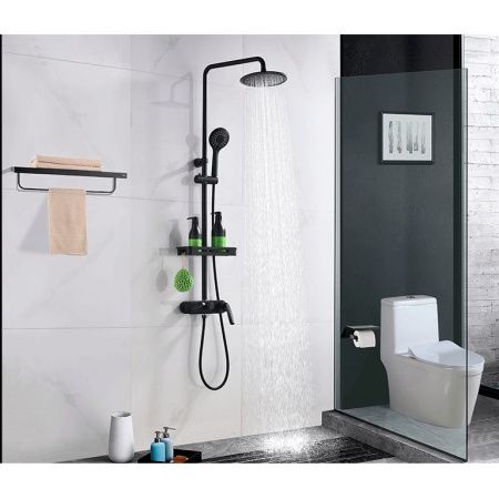 Душевая система Orans OLS-7558 Черная Душевая система Orans OLS-7558 Черная