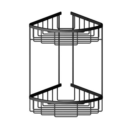 Полка угловая двойная Timo Saona 13082/03 черный, артикул 13082/03