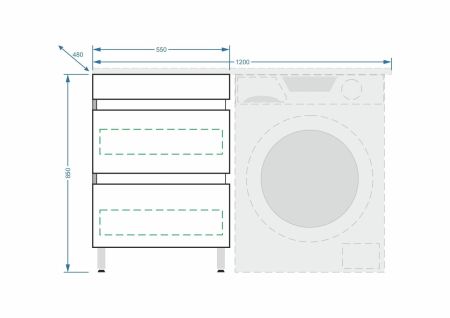 Тумба "Мадлен 120", 2 ящ., Мадлен 120