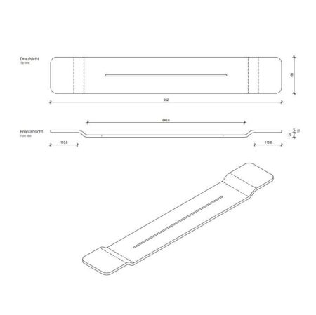 Decor Walther Stone WAN Полка для ванны 3x95x15 см, цвет: белый, артикул 0973150
