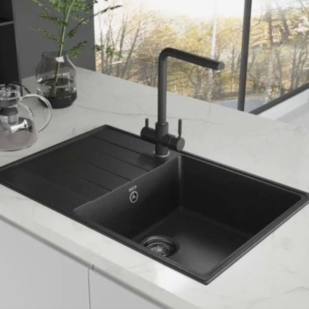 Смеситель для кухни Ulgran UQ-016-07, уголь, артикул UQ-016-07