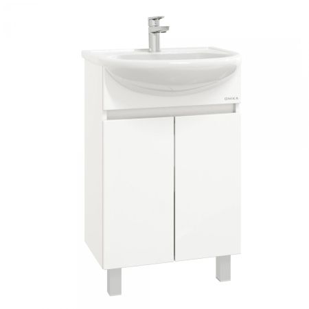 Тумба Onika Милтон 50 напольная, белая (ум. Уют 50)