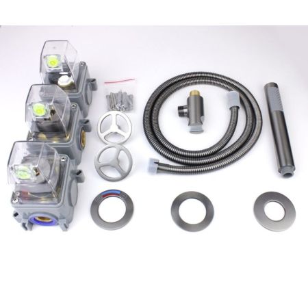 Душевая система встраиваемая Bronze de Luxe LIBERTY 5011GG-P, графит, артикул 5011GG-P